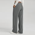 thumbnail image 4 of Tanming Barrel Sweatpants Women Cargo Pants with Pockets Wide Leg Pants Woman Women's Dress Pants for Work Stretchy Work Pants Cargo Scrub Pants for Women Dark Gray L, 4 of 6