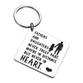 thumbnail image 1 of Hearth & Gear Stainless Steel Metal Family Holiday Key Chain For Father And Daughter. Key Rings Small Heavy Duty Key Rings Acrylic Shapes Blanks for Wallet Womens round Key Ring Wristband Ring Holder, 1 of 7