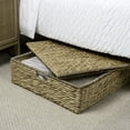 thumbnail image 2 of happimess BSK2015A Holden 30" Classic Costal Hand-Woven Hyacinth Wicker Under Bed Storage Basket with Lid, Natural, 2 of 5
