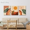 thumbnail image 2 of Boho Wall Art Mid Century Modern Wall Decor Botanical Geometric Abstract Neutral poster Sun Mountain Posters Prints Orange Minimalist Artwork Ready To Hang for Living Room Bathroom Bedroom, 2 of 6