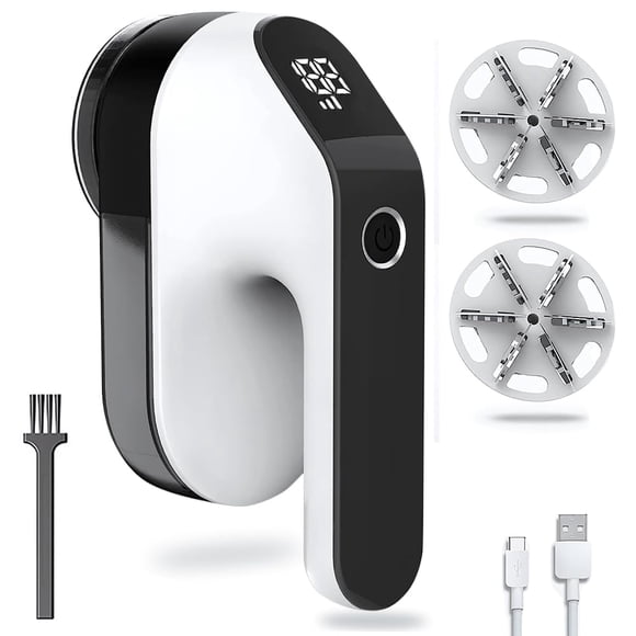 JESWO Quita Pelusa para Ropa, Quitapelusas eléctrico, Removedor de Pelusa Eléctrico por USB Recargable, 2 Cabezales de Recambio, para Ropa,Suéter, Sofá,Mant