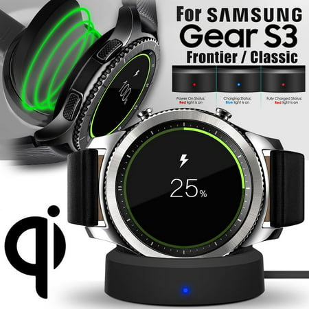 TSV Qi Fast Wireless Charging Dock Cradle Charger For Samsung Gear S3 Classic /