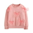 thumbnail image 6 of Tiijoy Toddler Girls Bow Sweatshirt Cute Crew Neck Long Sleeve Pullover Top, Sizes 2-3T, 6 of 6