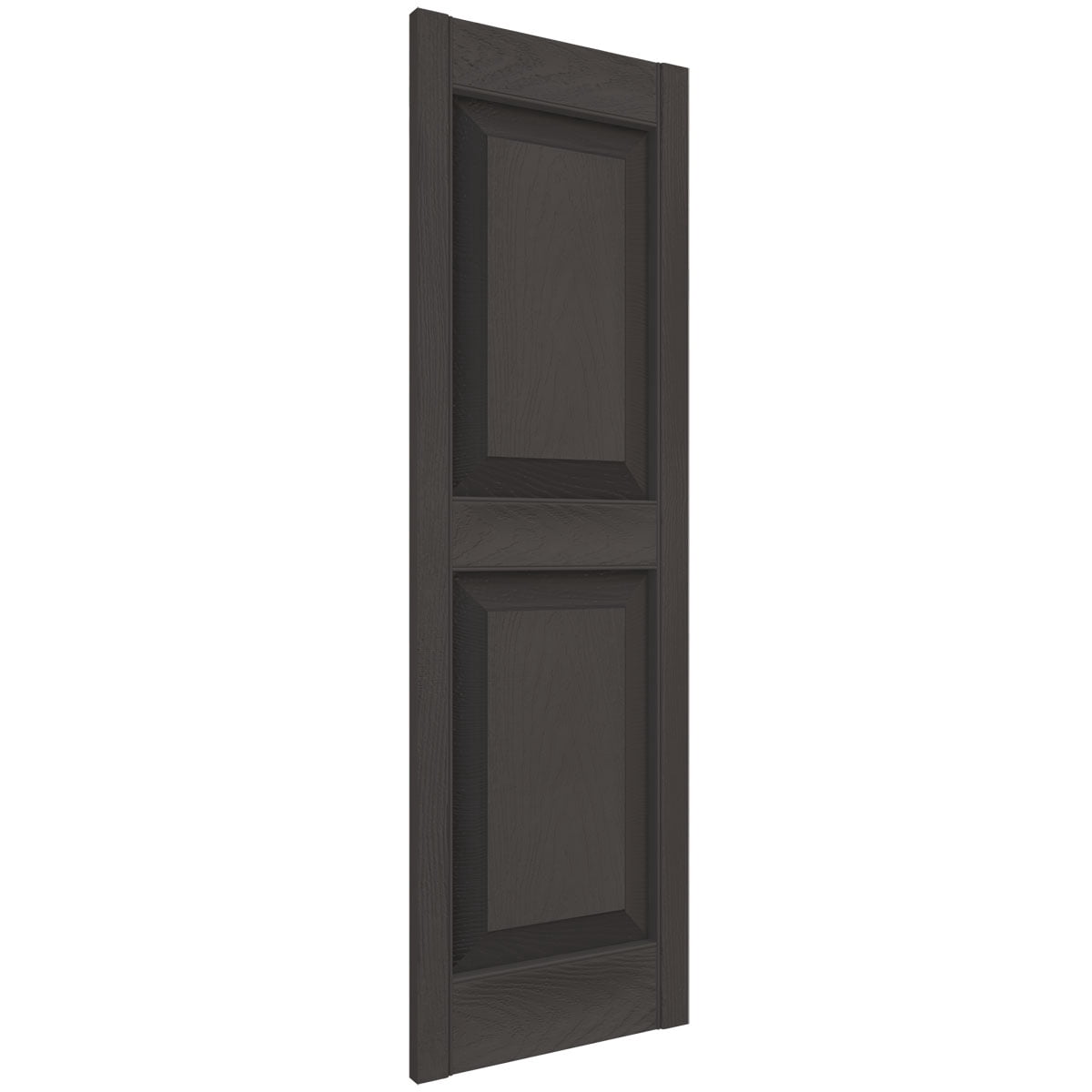 Ekena Millwork 12"W x 39"H Mid-America Vinyl, Standard Size Williamsburg Double Panel Shutters, w/Installation Shutter-Lok's & Matching Screws (Per Pair), 018 - Tuxedo Grey