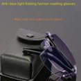 thumbnail image 2 of Gafas de lectura sin marco con protección contra la luz azul para hombres y mujeres, plegables, portátiles, modernas, ligeras, transparentes, cómodas, de resina, para presbicia para personas mayores, 2 of 2