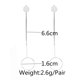 thumbnail image 4 of Cuelga Aretes Geométrico Circular Perfecl Cadena Larga Metal Gota Plata, 4 of 6