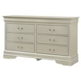 thumbnail image 2 of Glory Furniture Louis Phillipe 6-Drawers Bedroom Dresser in Silver Champagne, 2 of 5
