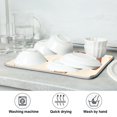 thumbnail image 7 of Yayeee Dish Drying Mat for Kitchen Counter 16"x18" Microfiber Absorbent Pad, Fall Beige Pumpkin, 7 of 7