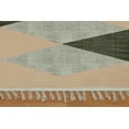 thumbnail image 6 of Casavani - 10'x10' Handblock Printed Green Cotton Dhurrie Moroccan Square Area Rugs for Dining Room, 6 of 7