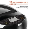 thumbnail image 2 of Elite Gourmet EBM8103B - Máquina programable para hacer sartén, 3 tamaños de sartén, 19 funciones de menú, sin gluten, trigo blanco, centeno francés y más, 2 libras, negro, 2 of 5