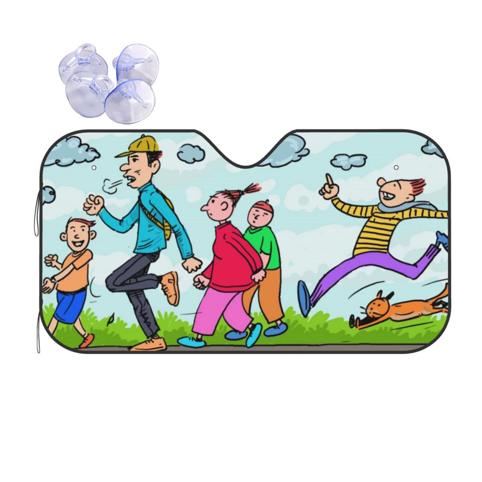 XMXY Car Sun Shade Windshield, Crowd Runing Automotive Front Window Sun