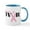 White/Blue Inside, variant on CafePress - BCS Mug - 11 oz Ceramic Mug - Novelty Coffee Tea Cup
