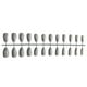 thumbnail image 1 of Qarigey 24 piezas de uñas postizas DIY, estilo Simple, accesorio de moda para mujer, salón de casa, chica, cubierta completa, puntas para Juegos de manicura gris crema, 1 of 5