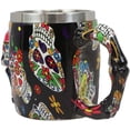 thumbnail image 5 of Ebros Black Day of The Dead Sugar Skull Coffee Mug 13Oz Novelty Tankard Cup, 5 of 5