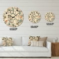 thumbnail image 4 of Designart 'Abstract Retro Design Pattern II' Mid-Century Modern Wood Wall Clock, 4 of 5