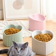 thumbnail image 2 of 5.5 Inch Raised Cat Ceramic Bowl Anti Vomiting Stress Free Microwave Dishwasher Safe Elevated Cat Food Dish, 2 of 6
