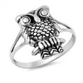 thumbnail image 1 of Oxidized Owl Bird Wisdom Sitting Branch Ring 925 Sterling Silver Band Jewelry Female Male Size 6, 1 of 4