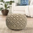 thumbnail image 3 of Hand-Knotted Macrame Pouf Ottoman 20 Inch Round, 3 of 7