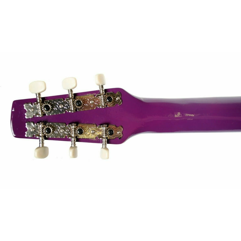Shop4Omni Steel String Backpacker Travel Guitar with Bag Purple Walmart