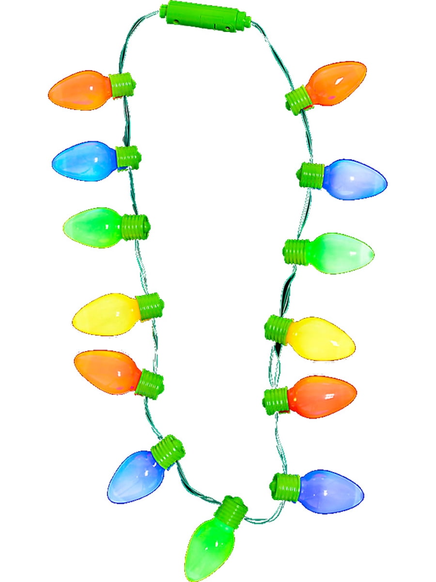 Christmas flashing lights necklace 10 LED  in 3 modes 35 in batteries included 