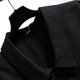 thumbnail image 4 of Vestido holgado de algodón de manga corta para mujer, 150Kg, talla grande, busto 152cm, 5XL, 6XL, 7XL, 8XL, 9XL, botón de solapa, color negro, 4 of 7