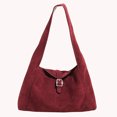 thumbnail image 3 of Bolso Tote Gamuza Bolsos Hombro para Mujer Compras Viajes Diarios () Rojo, 3 of 9