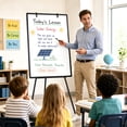 thumbnail image 7 of DOLLAR BOSS Large Whiteboard Easel with Stand 36" x 24" Height Adjustable Tripod Stand Portable Magnetic Dry Erase White Board, 3' x 2' Flipchart White Board for Office Home Classroom, Black, 7 of 7