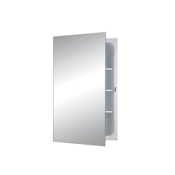Jensen 1438 16 X 26 In 1 Door Focus Frameless Medicine Cabinet With Polished Mirror Walmart Com Walmart Com