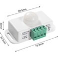 thumbnail image 3 of DC 12V/24V 8A Body Infrared PIR Motion Sensor Switch LED Light Strip Automatic,PIR Sensor LED Motion Sensor Switch, 3 of 6