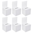 thumbnail image 1 of Unique Bargains Ballot Box 6'x6'x6' Raffle Box with Removable Header Board Suggestion Box Cardboard Box White 6Pack, 1 of 5