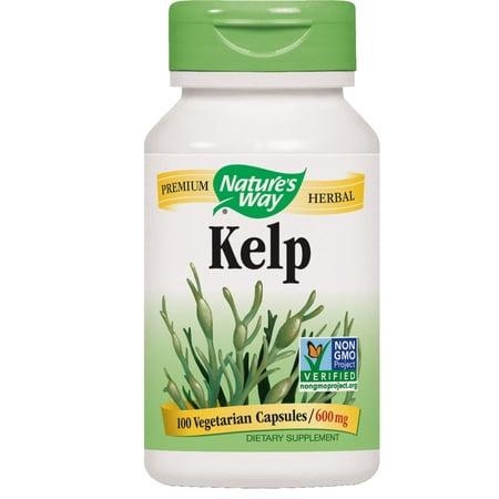 Nature's Way Kelp Vegetarian Capsules, 600 Mg, 100 Ct