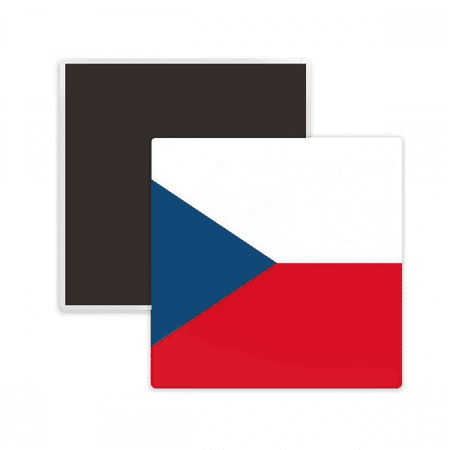 

Czech Republic National Flag Europe Country Square Ceracs Fridge Magnet Keepsake Memento