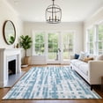 thumbnail image 7 of Addison Rugs Mayfield Premium Machine Washable Transitional Stripes Teal Rectangle Rug, 10' x 14', 7 of 7