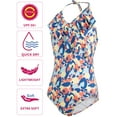thumbnail image 4 of As Rose Rich Girls Swimsuit Ruffle One Piece Bathing Suits UPF50+, 7-8, 4 of 8