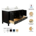 thumbnail image 3 of Ariel Cambridge 72 Inch Double Oval Sink Bathroom Vanity With Carrara White Quartz Countertop 1.5 Edge In Espresso, 3 of 10