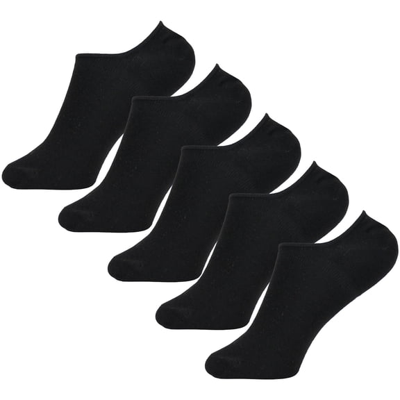 A2Z 4 Kids Girls Invisible Low Cut Liner Socks Non Slip - Socks AZ127 Black 5 Pack 7-10 (12.5-3.5)