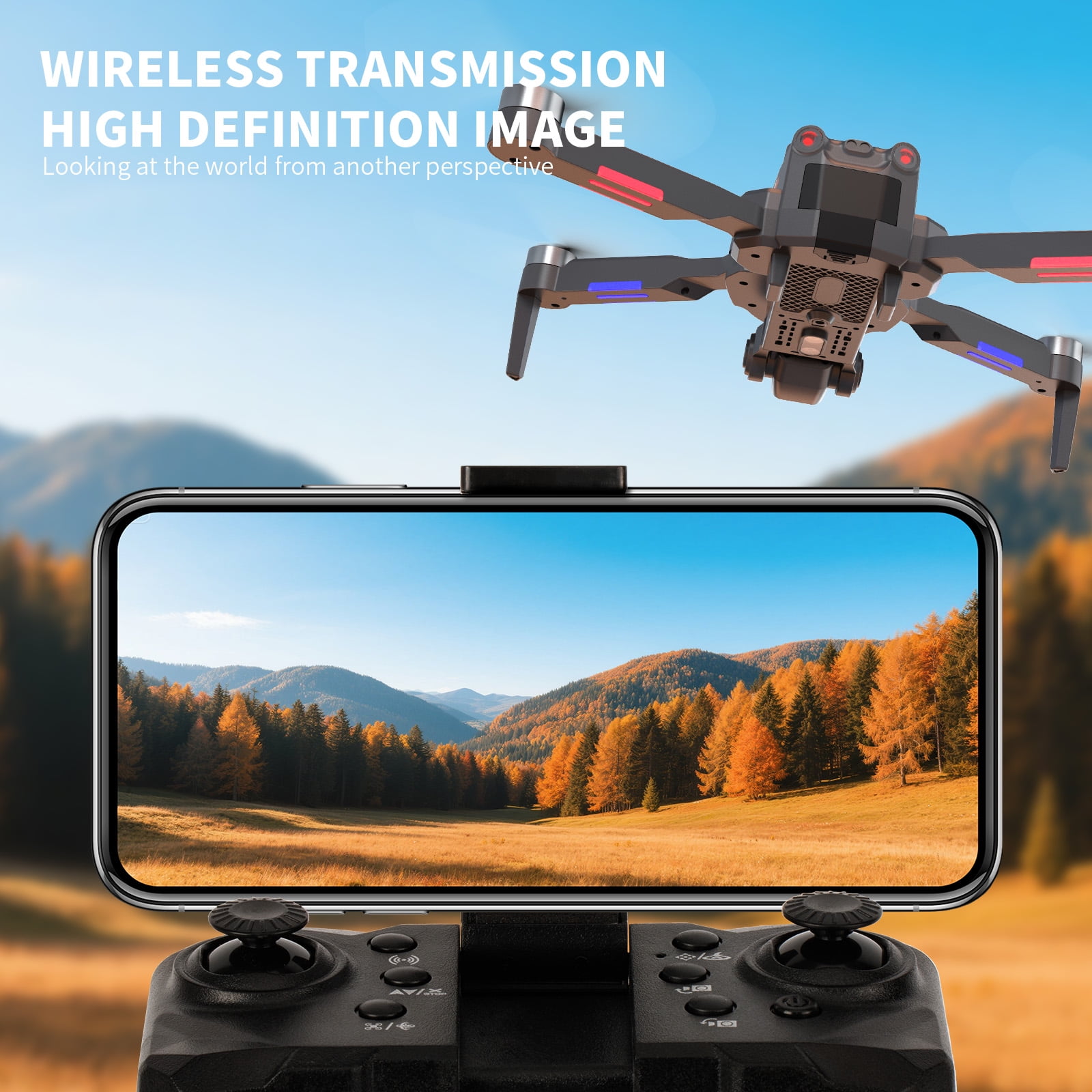 Babyltrl Drone with 1080P HD Dual Camera for Adults Kids,Wifi FPV Foldable RC Quadcopter with 2 Batteries for 35 Mins Flight,Brushless Motor,Toys Gifts for Beginner