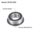 thumbnail image 3 of MF85-2RS Flanged Ball Bearing 5x8x2.5mm Double Sealed Chrome Steel Flange Bearings, 4 Packs, 3 of 5