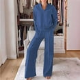 thumbnail image 2 of MSJUHEG Long Sleeve Workout Set,Jumpsuits for Women,Matching Sweat Sets for Women,Tracksuit for Women,Two Piece Outfits Sweatsuit Set Wide Leg Set,Wide Leg Jumpsuits for Women Blue S, 2 of 4