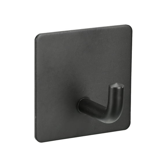 Uxcell Self Adhesive Wall Hooks, 304 Stainless Steel Sticky Hooks Hanger, Black