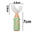 thumbnail image 2 of Kids U Shaped Toothbrush, Soft Silicone Brush Head with Handle, 2 of 5