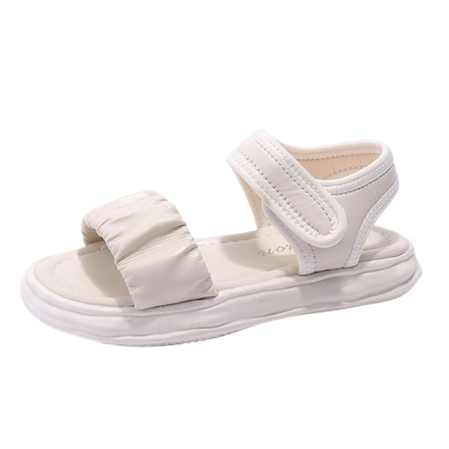 HBFAGFB Sandales pour Enfants Filles Mode Enfants Printemps à Bride Princesse Danse Fête Robe Chaussures Beige Taille 28