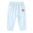 thumbnail image 3 of THDHVS Pants for Girls,Ribbed Breathable Pants Printable Elastic Waist Casual Wear for Babies,Girls Pants,Blue 2-3 Years, 3 of 10