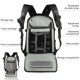 thumbnail image 4 of Mochila PULUZ PU5015B Mochila para cámara Bolsa impermeable para cámara Estuche para cámara de gran capacidad con compartimento para computadora portátil Soporte para trípode Cubierta para lluvia para PULUZ Mochila, 4 of 7