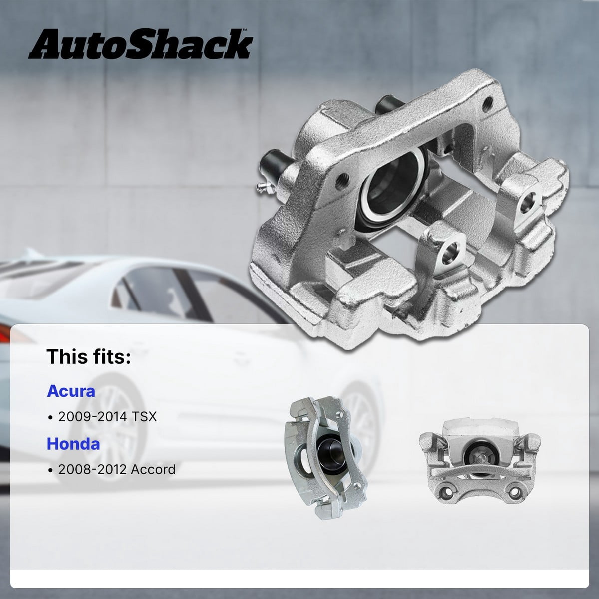 AutoShack Rear Brake Caliper for Honda & Acura, Accord 2008-2012 TSX 2009-2014, FWD L4 2.4L V6 3.5L, Left