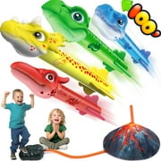 Dinosaur Rocket Launcher for Kids, Stomp Launch up Toys, Easter Birthday Gifts for Boys Girls Age 2 3 4 5 6 7 8 Years Old, Outdoor Toys for Kids