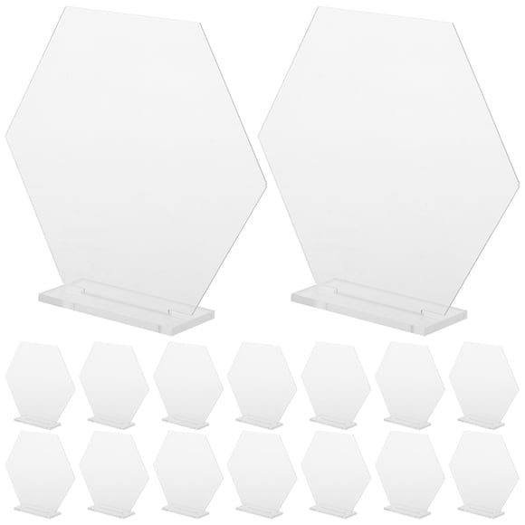 WEUVEB 18Jgo Acrílicas Hexágono Transparentes Para Con Soporte Moderno Y Multifuncional