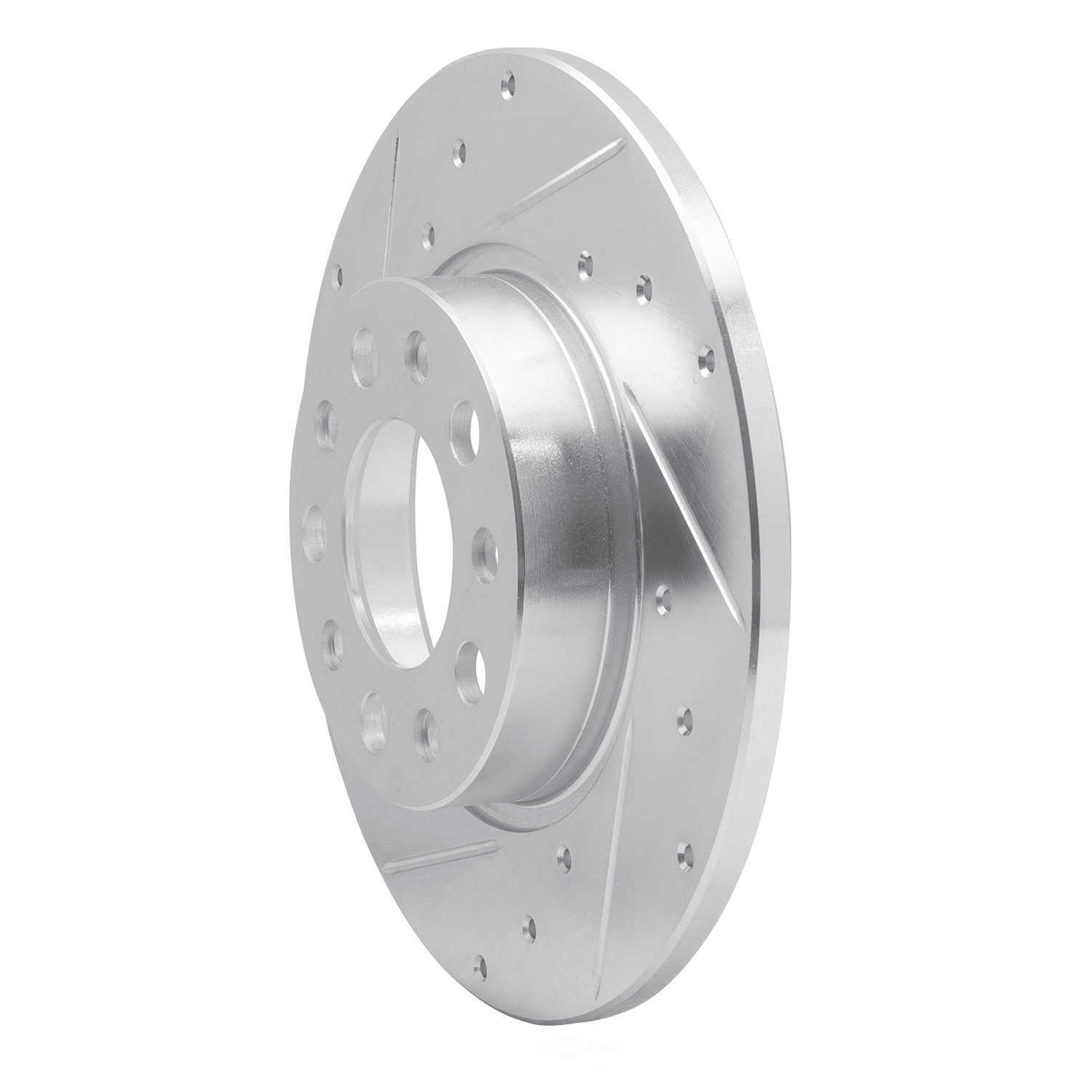 Dynamic Friction Company 631-42014L DFC Brake Rotor - Drilled And Slotted - Silver