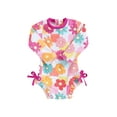 thumbnail image 2 of Douhoow Baby Girl Flower Butterfly Swimsuit 6 12 18 24 Months 2T 3T Toddler Girls Rash Guard Swimwear One Piece Long Sleeve Zipper Beachwear, 2 of 9