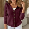 thumbnail image 2 of HJYCHN Womens Elegant Hooded Knit Cardigan Soft Lightweight Long Sleeve Sweater Comfortable Fall Winter Outerwear Top RD3 M, 2 of 5